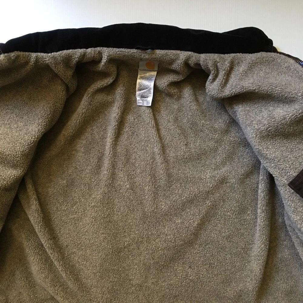 Carhartt 2XL Mens Sherpa Lined  Workwear Jacket/Coat in Dark Brown - Picture 5 of 9